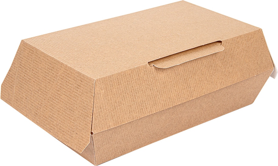 Caixas "Lunch Box" 'Thepack' 220 G/M2 19,5X11,5X6,5 Cm Natural Cartão Ondulado Nano-Micro (300 Unidades)