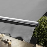 thumbnail of Store double pente avec coffre 3 x 4 m en aluminium gris anthracite