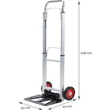 thumbnail of BRASQ Steekwagen opvouwbaar - Draagvermogen 90 kg - Transportwagen - Plateauwagen - Steekkar Staal