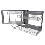 thumbnail of KuKoo ausziehbarer Edelstahl-Eckschrank 90-100cm rechte Seite