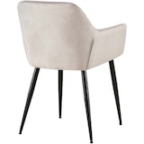 thumbnail of Set van 2 eetkamerstoelen Emia Velvet licht grijs