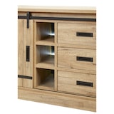 thumbnail of Matelpro - Buffet/bahut style rustique 225 cm coloris chêne Perrine - Moderne & Design -Chêne - Deux étagères intérieures -Types de portes: Coulissant