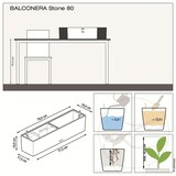 thumbnail of LECHUZA BALCONERA Indoor/Outdoor Topfpflanzer Freistehend Polypropylen (PP) Grau