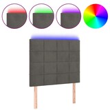 thumbnail of vidaXL LED Kopfteil Dunkelgrau 100x5x118/128 cm Samt