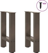 thumbnail of vidaXL Couchtischbeine Naturstahl 2 Stk. 38x(42-43) cm Stahl
