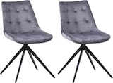 thumbnail of 2er Set Esszimmerstuhl Merna dunkelgrau/Samt
