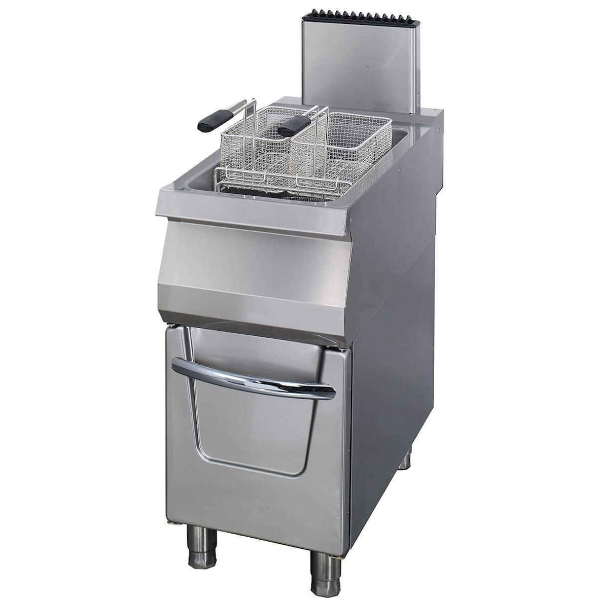 Premium friteuse - 1 x 22 L - enkele friteuse - 90 cm diep - met aftapkraan - gas