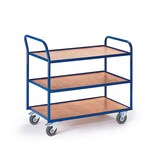 thumbnail of Rollcart 3 Etagen Tischwagen 08-7435, Ladefläche 790x490mm, Tragkraft 300 kg, blau