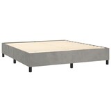 thumbnail of vidaXL Boxspringbett mit Matratze & LED Hellgrau 180x200 cm Samt