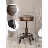 thumbnail of Taburete Destin en polipiel ajustable en altura Bronce