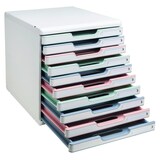 thumbnail of Exacompta 302303D Schubladenbox Modulo, 10 Schubladen, AutentiK - Farben sortiert