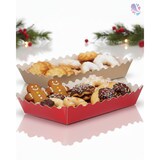 thumbnail of Gebäckschalen, Papier-Schalen, verschiedene Farben und Größen, 500 Stück, aluminiumfrei, gewellter Rand : Farbe - gold / weiß, Größe - 150 x 14