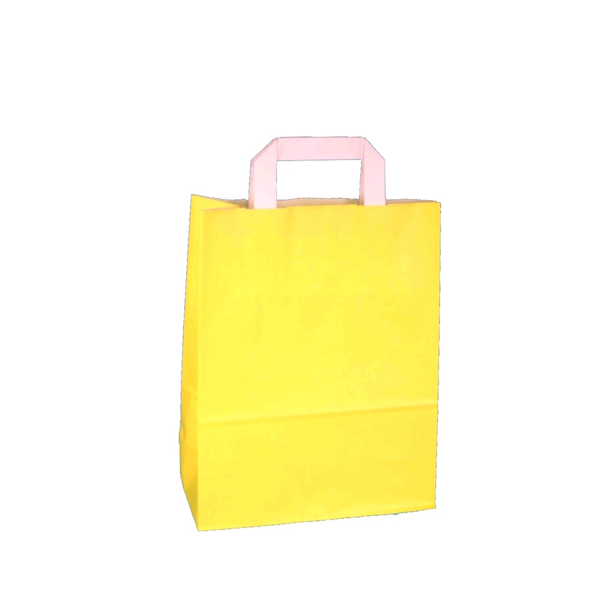 250 Papiertragetaschen Geschenktüten gelb L 32+12x40cm