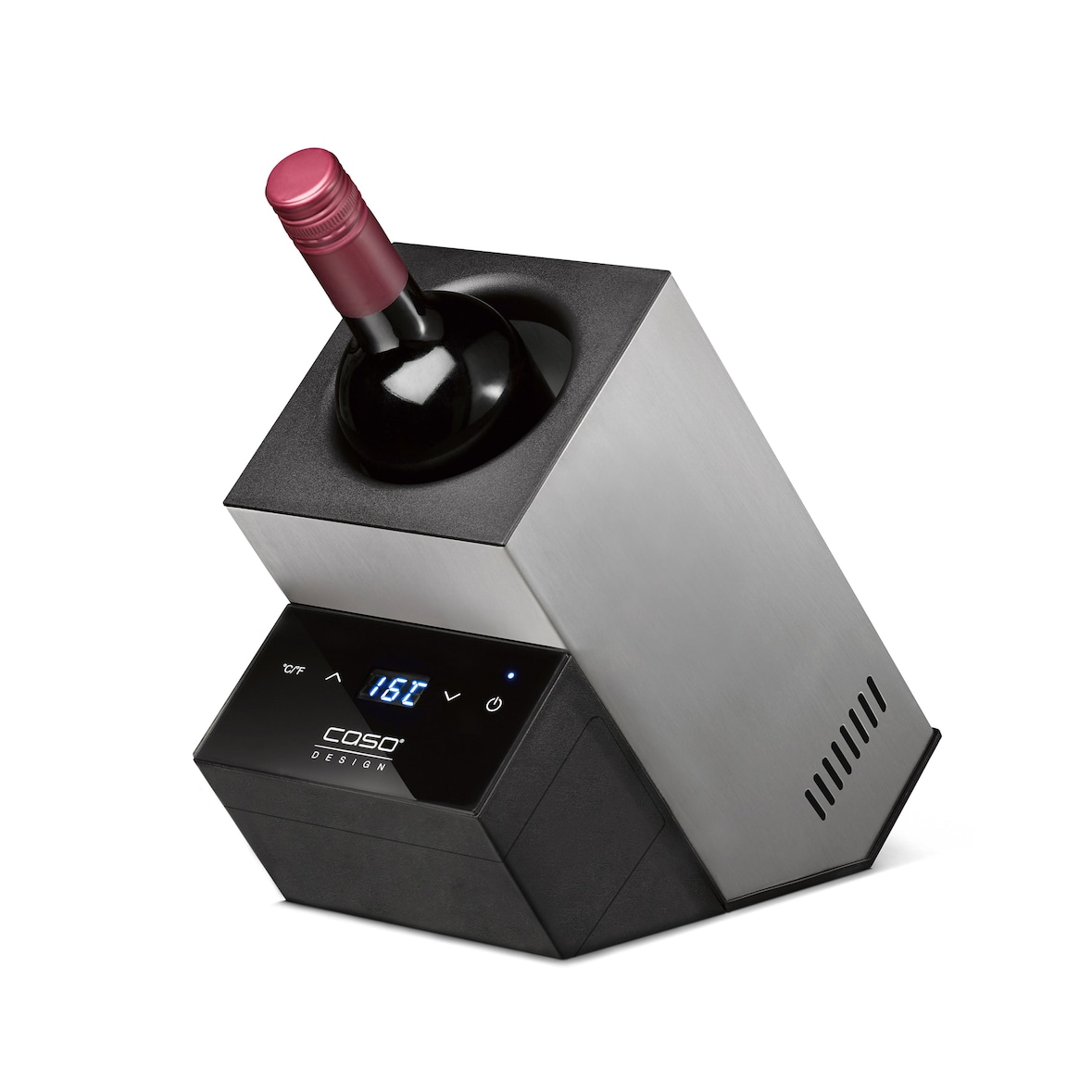 Caso Design - WineCase Deluxe Acero inoxidable - Enfriador de vino - Batería extraíble