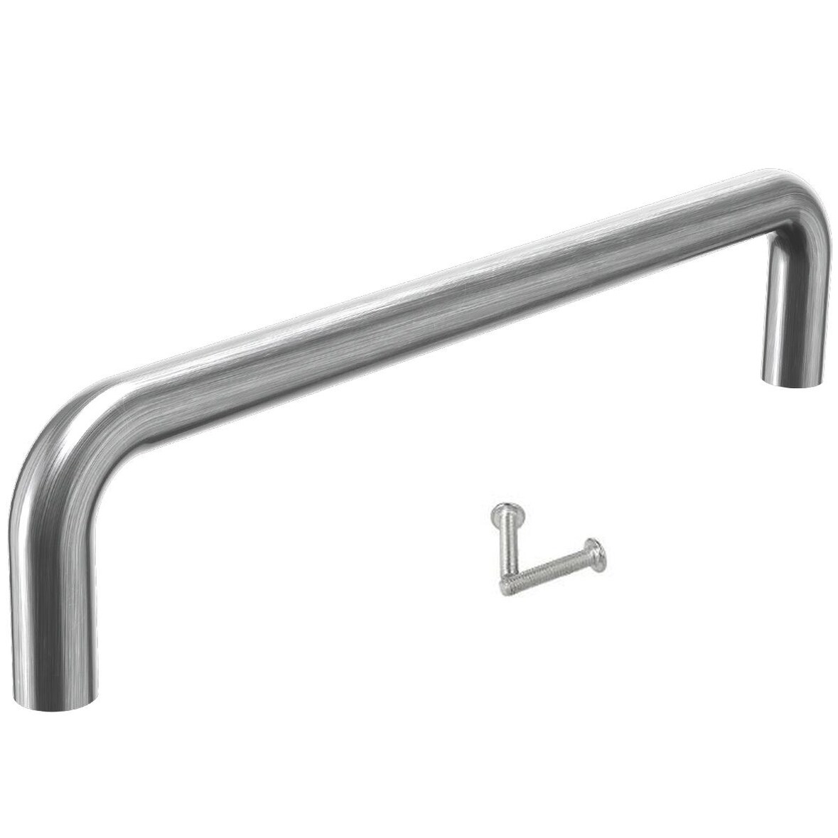 Edelstahl Möbelgriff Lochabstand 128mm Schrankgriff Bügelgriff rund Ø8mm modern