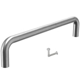 thumbnail of Edelstahl Möbelgriff Lochabstand 128mm Schrankgriff Bügelgriff rund Ø8mm modern