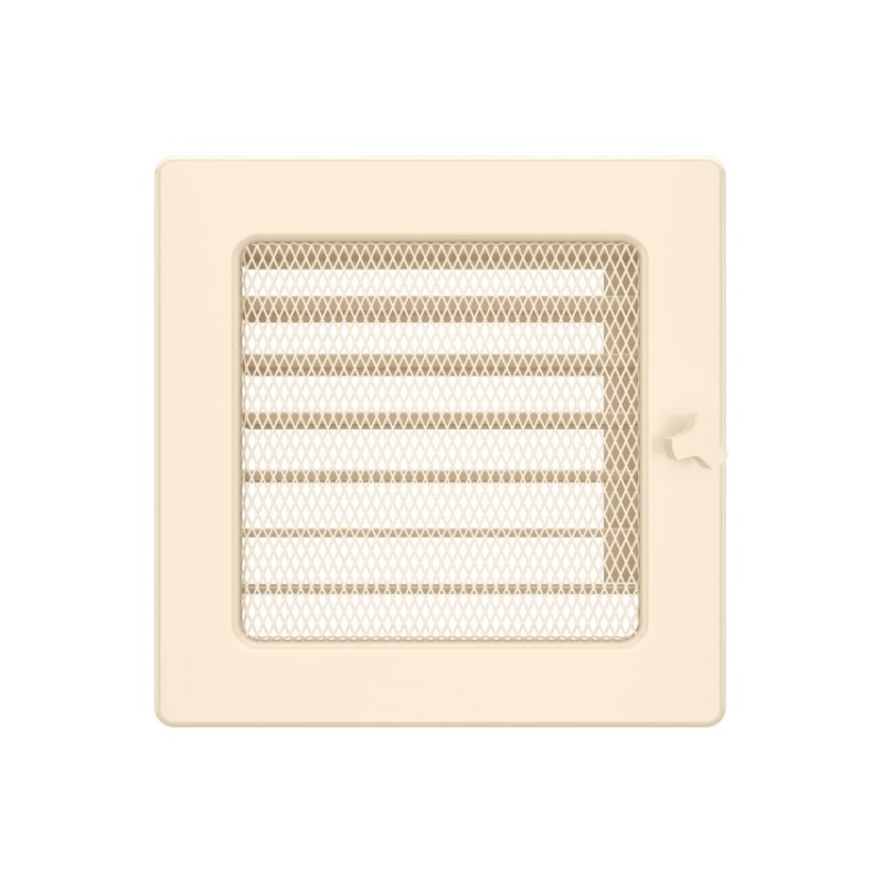 Griglia di ventilazione per camino 17x17  crema con tapparelle avvolgibili