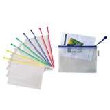 thumbnail of Reißverschlusstasche PVC sortiert (blau gelb rot grün) A4 330x240mm VE=8 Stück