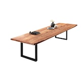 thumbnail of SAM® Esstisch Baumkante massiv Akazie natur 300 x 110 schwarz VALIN