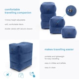 thumbnail of Intirilife Fußstütze Reise Hocker Kissen in Blau - 46 x 28 x 47.5 cm - Fuß Stützkissen Aufblasbar Faltbar mit Tasche und Luftpumpe für Unterwegs