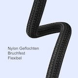 thumbnail of USB-C auf 3,5 mm Audio Aux Adapter – Nylon geflochtenes Kabel für Samsung, Huawei, Xiaomi und weitere Geräte – Schwarz