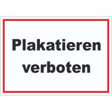 thumbnail of Plakatieren verboten Aufkleber A9 (37x52mm)