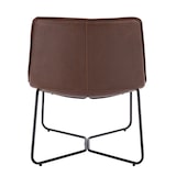 thumbnail of SVITA RON Loungesessel Cocktailsessel Clubsessel ohne Armlehnen Metall-Gestell Leder-Optik Braun