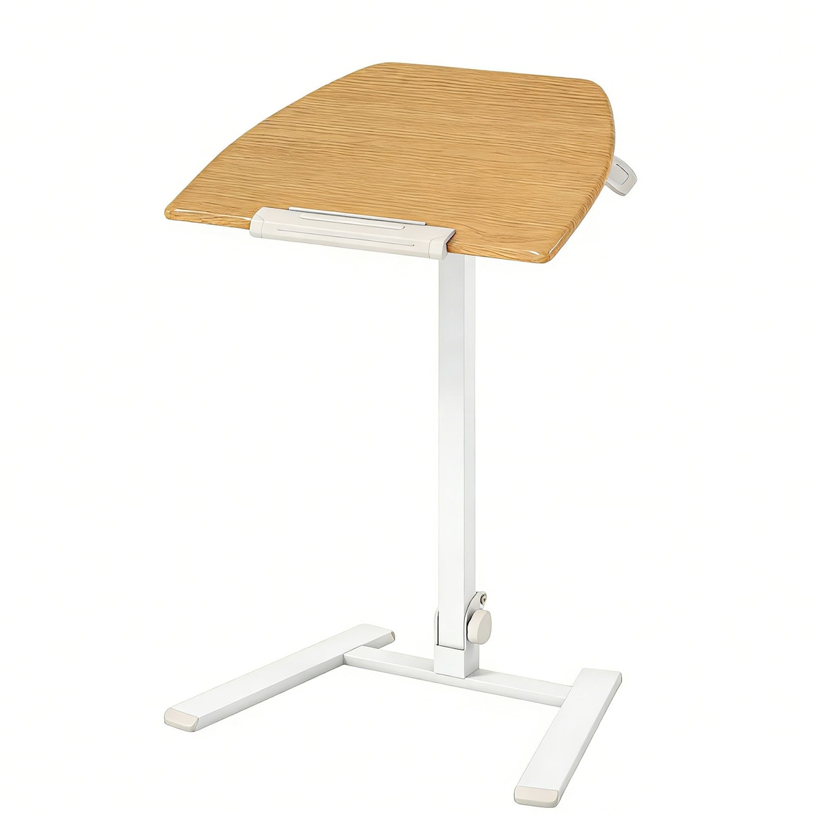 COSTWAY In hoogte verstelbare bijzettafel met wieltjes, sta-tafel met 90° kantelbaar tafelblad, 65 x 49 cm