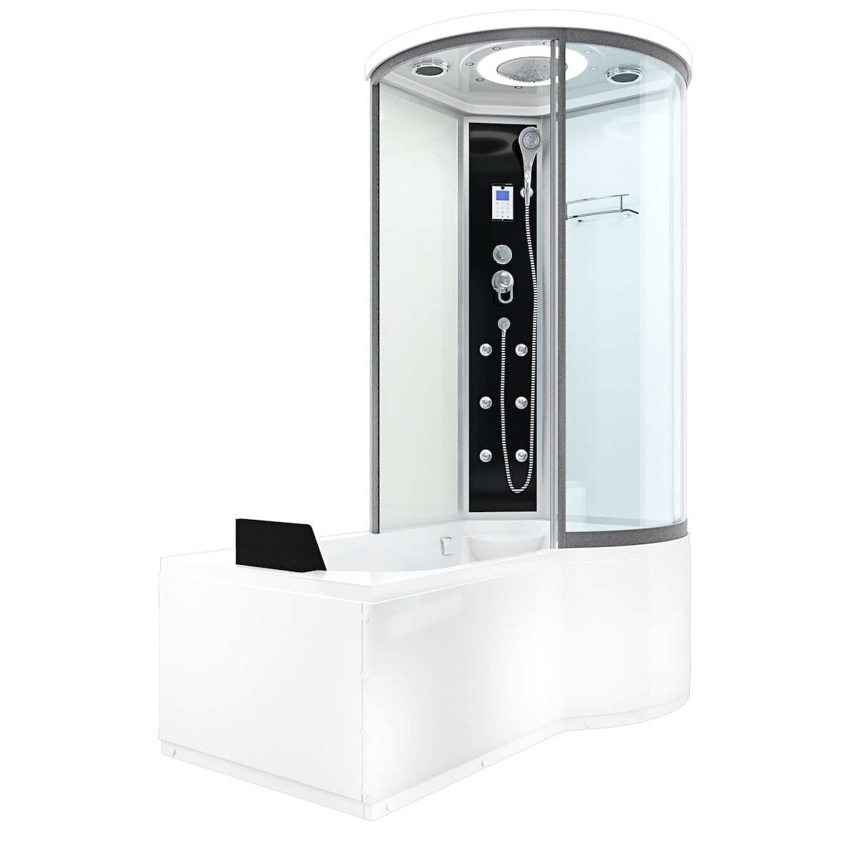 Kombination Badewanne Dusche K55-L01 Duschtempel 170x100 cm