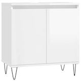 thumbnail of vidaXL Badschrank Hochglanz-Weiß 58x33x60 cm Holzwerkstoff