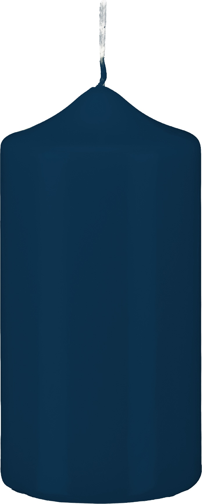 Spitzkopf Stumpen Kerzen Blue Petrol 25 x Ø 6 cm, 8 Stück
