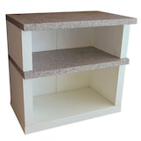 thumbnail of Module ARTICIMENTOS MAXI - Module en béton peint en blanc, plans de travail en pierre naturelle - 86x55x82cm