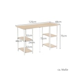 thumbnail of SVITA STUDIO bureau plank walnoot look zwart metalen poten