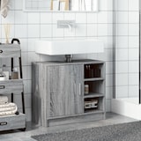 thumbnail of vidaXL Wastafelkast 63x29x55 cm bewerkt hout grijs sonoma eikenkleurig