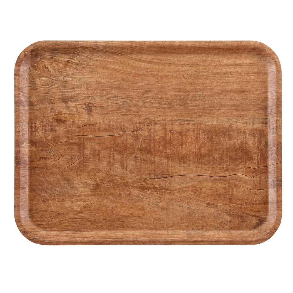 CAMBRO MA3646-E90/6 - Pack de 6 unidades - Bandeja Madeira rectangular laminada de superficie antideslizante - 36 x 46 cm - Texturizado Olivo oscuro