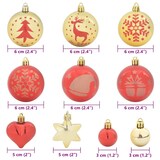 thumbnail of vidaXL Weihnachtskugel-Set 40 pcs Gold und Rot Kunststoff