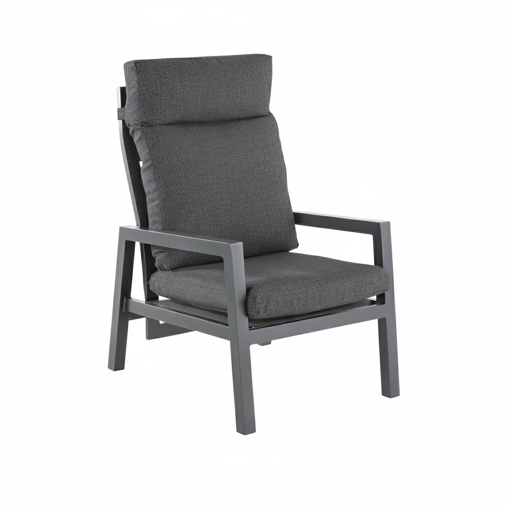 Sofá exterior, reforçado, Alumínio, Cor Branco, Poltrona: 59x72x112