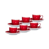 thumbnail of Ritzenhoff & Breker DOPPIO Espressotasse mit Untertasse 80 ml 6er Set rot