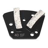 thumbnail of Slijp- en polijstsegment diamant voor zachte vloeren (Zwart, 30/40-M6) - Diamantsegment voor slijpen en polijsten van mager beton, vloeren, vinyl,