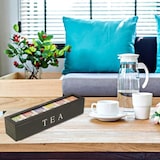thumbnail of WellHome - MDF theedoos met 6 compartimenten, zwart
