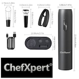 thumbnail of ChefXpert - Sacacorchos Eléctrico Abridor de botellas, Recargable, Vertedor, Tapón de Vacío, Cable USB
