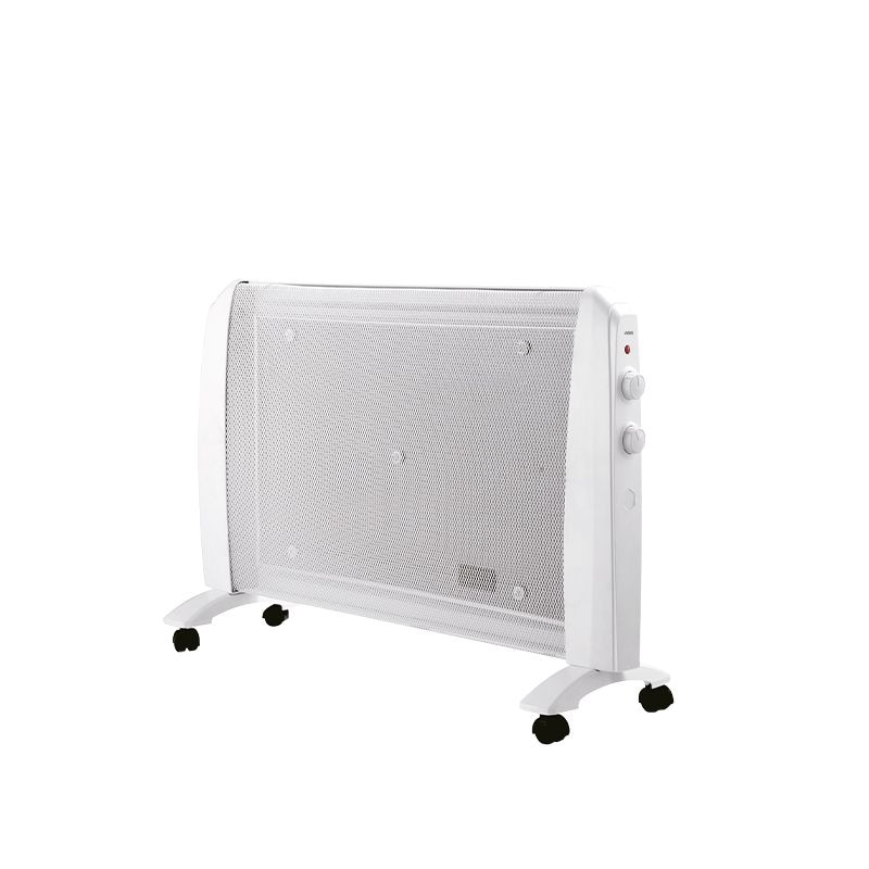 Aquecedor Mica 1500W MEI MH 6020, s/ consumo de oxigénio, 2 niveis de aquecimento, termostato ajustável, branco