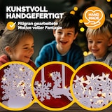 thumbnail of Monzana Schwibbogen Schneeflocken Holz Weiß LED Beleuchtet Weihnachten Deko Weihnachtsbogen Lichterbogen
