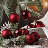 thumbnail of Christbaumkugeln Weihnachtskugeln bruchfest D: 4cm weinrot 16er Set