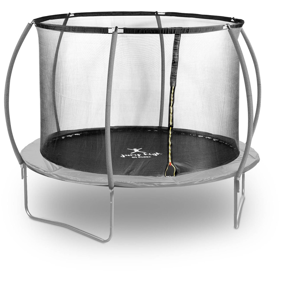 Gymrex Gartentrampolin - Ø 305 x 180 cm - 100 kg - Netz - Schwarz/Grau