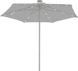 thumbnail of METRO Professional Ombrellone LED Push-Up, alluminio / poliestere, Ø 2 x 2.33 m, con apertura di ventilazione,  argento / platino