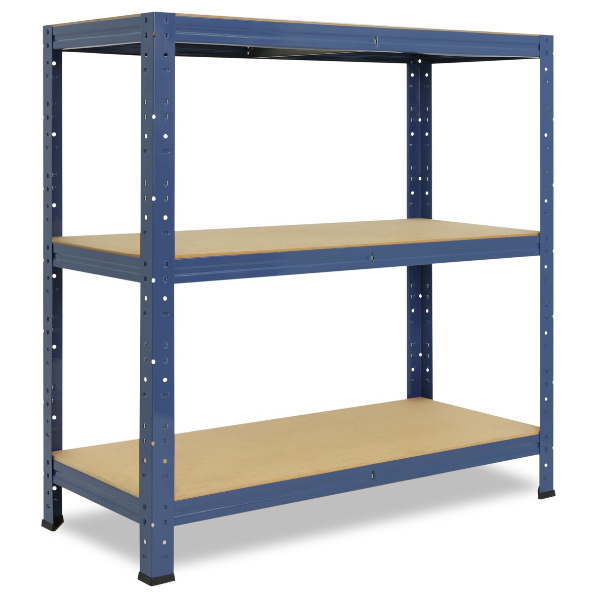 shelfplaza HOME 100x30x50 cm Schwerlastregal in blau mit 3 Böden und 175 kg Traglast pro Boden