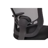 thumbnail of SIGMA Chaise de bureau SC401, plastique, hauteur d'assise réglable, noir/argenté