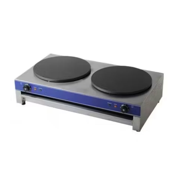 Gasfrit -  Máquina de crepes dupla elétrica de mesa | Máquina de Crepeira Industrial para Catering com Aquecimento Rápido para Cozinha Profissional