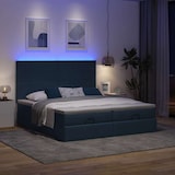 thumbnail of vidaXL Ottoman-Bett mit Matratzen & LEDs Blau 180x200 cm Stoff